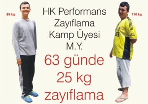 Zayıflam kampı 25 kg. HK performans 